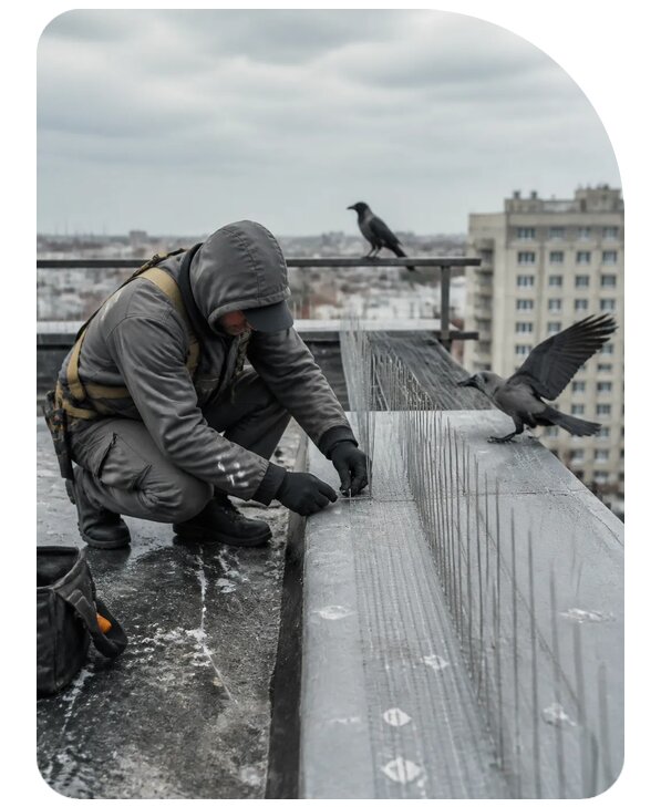 Защита от ворон под ключ в Барнауле по цене от 5058 р. | Сенат-Брн